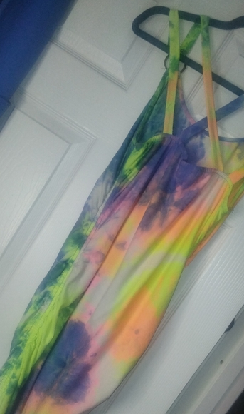 Stretch neon tye dye dress - Picture 2 of 8